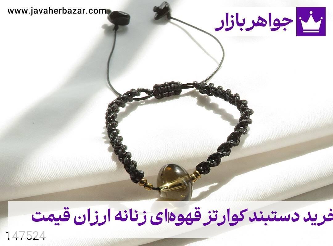عکس خرید دستبند کوارتز قهوه‌ای زنانه ارزان قیمت