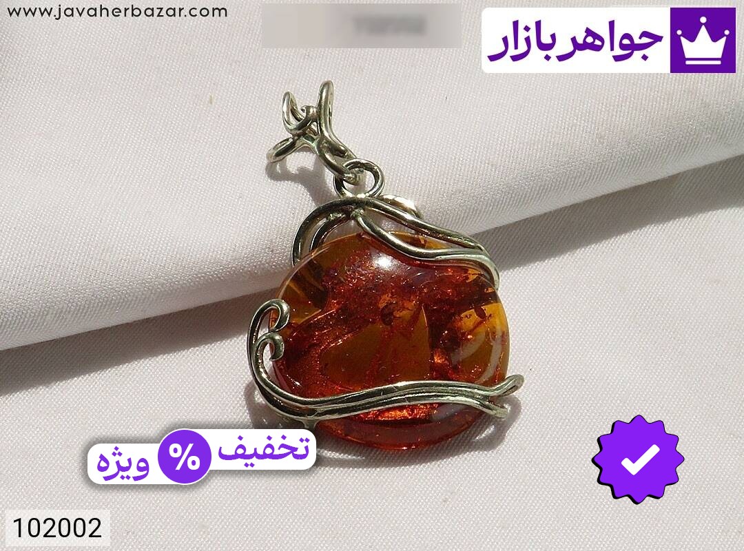 مدال کهربا بولونی لهستان زنانه گردنبند کهربا بولونی لهستان خاص زنانه