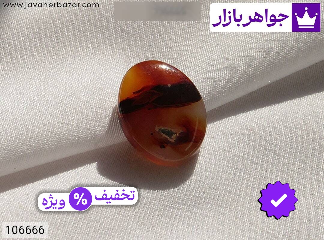 نگین عقیق یمنی خوش نقش