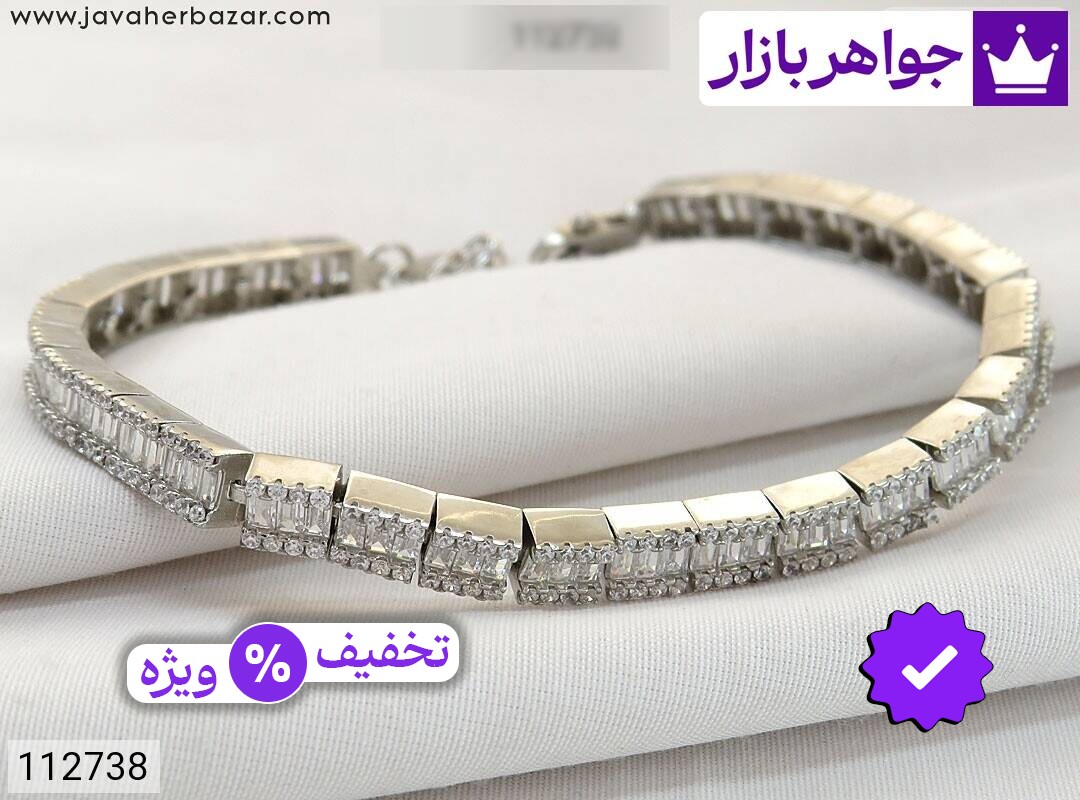 دستبند نقره اشرافی زنانه
