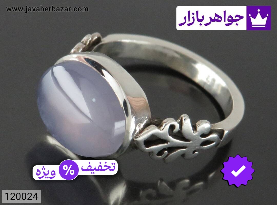 انگشتر نقره عقیق یمنی کبود فاخر مردانه