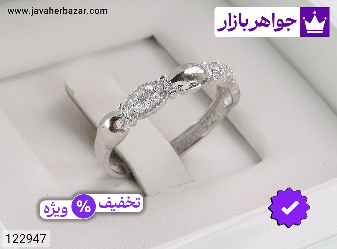 انگشتر نقره طرح گلناز زنانه