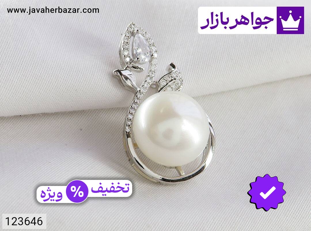 مدال نقره مروارید جذاب زنانه