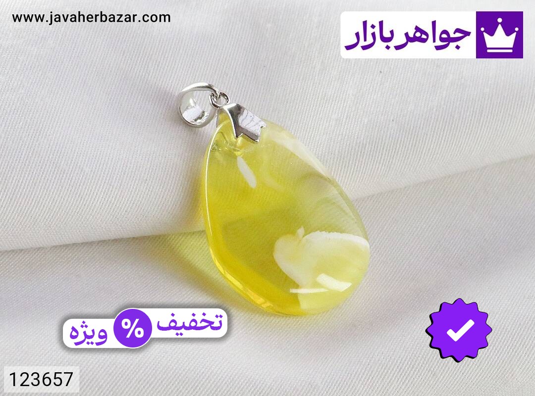 گردنبند نقره کهربا بولونی لهستان خوشرنگ
