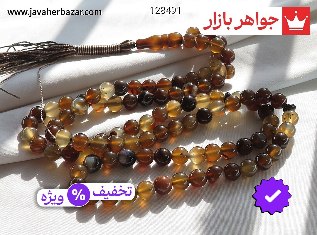 تسبیح عقیق 101 دانه خوش دست زیبا