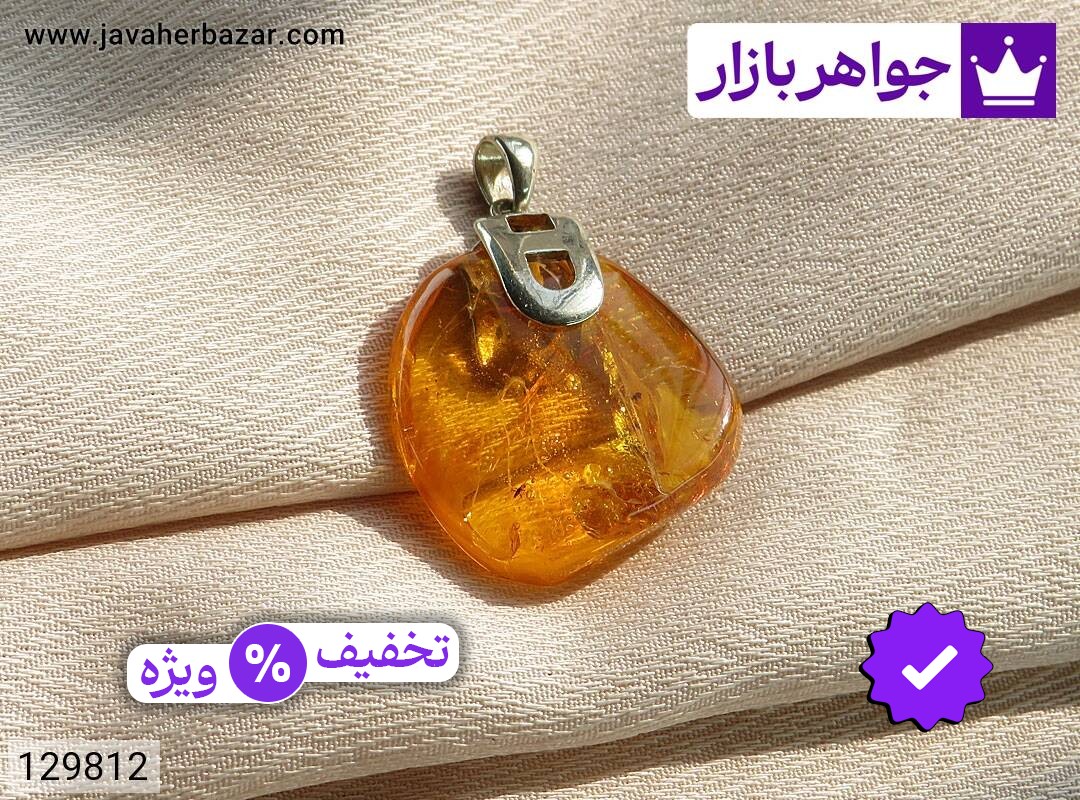 مدال نقره کهربا بولونی لهستان حشره ای خوش تراش