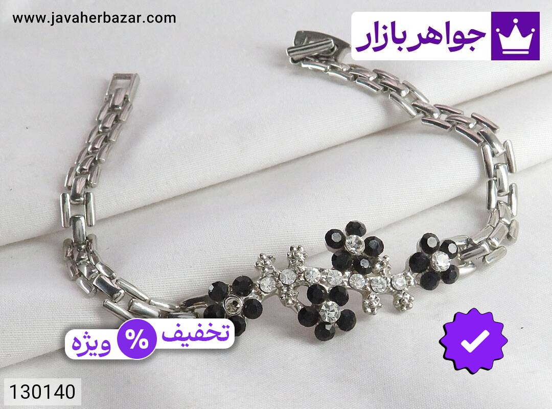 دستبند تیتانیوم یاقوت سنتاتیک زنانه