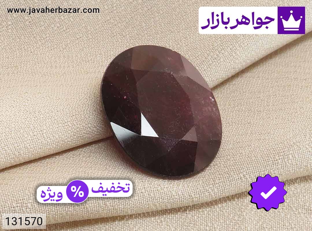 نگین یاقوت آفریقایی قرمز الماس تراش