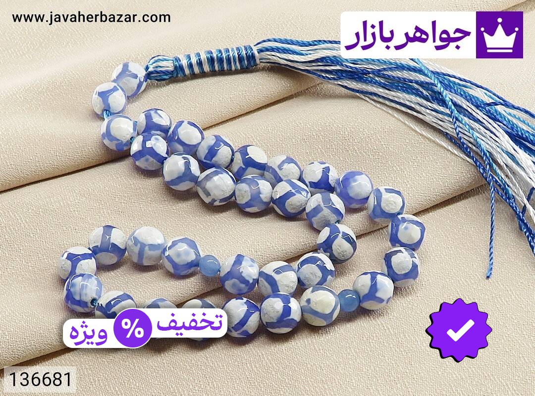 تسبیح عقیق با طراحی زیبا و خاص 33 دانه