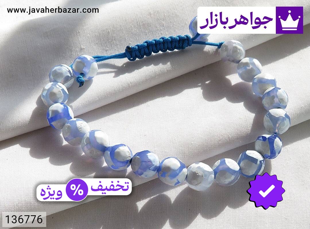 دستبند سنگ عقیق با طراحی زیبا