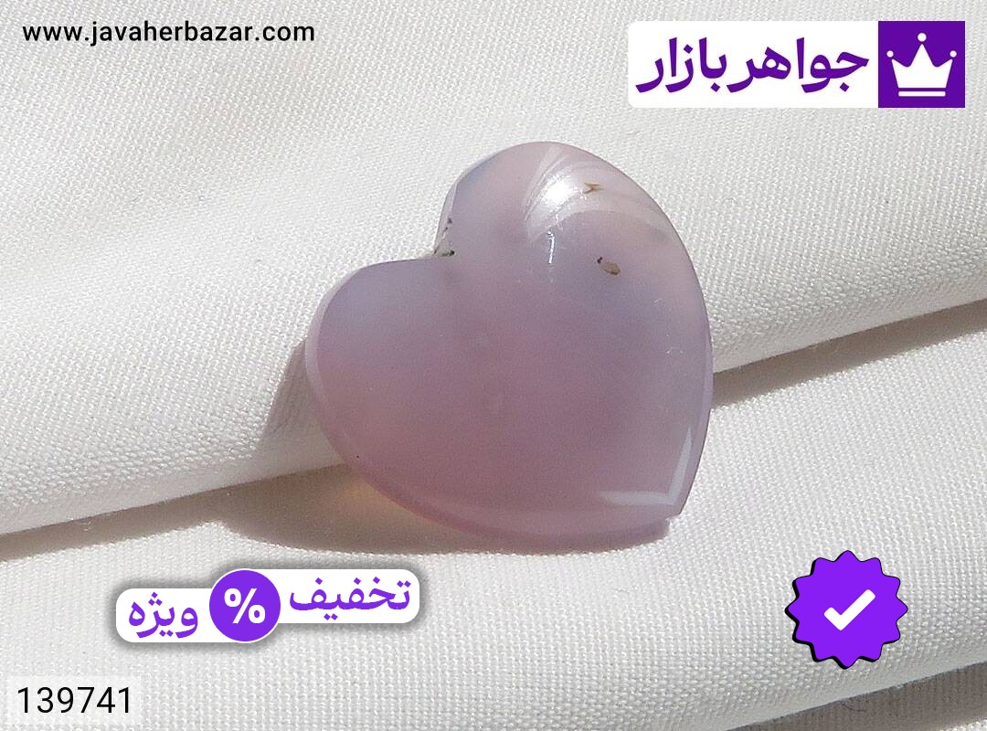 نگین عقیق کبود طرح قلب
