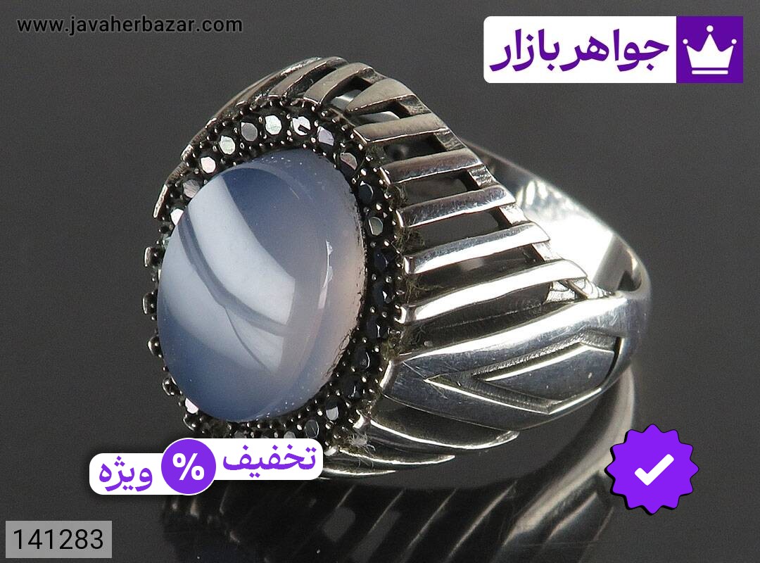 انگشتر عقیق یمنی مردانه انگشتر نقره عقیق یمنی کبود مردانه میکروستینگ