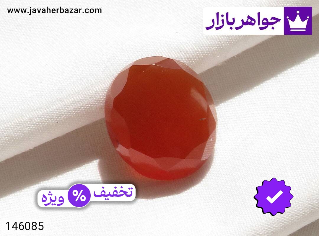 نگین عقیق یمنی قرمز الماس تراش