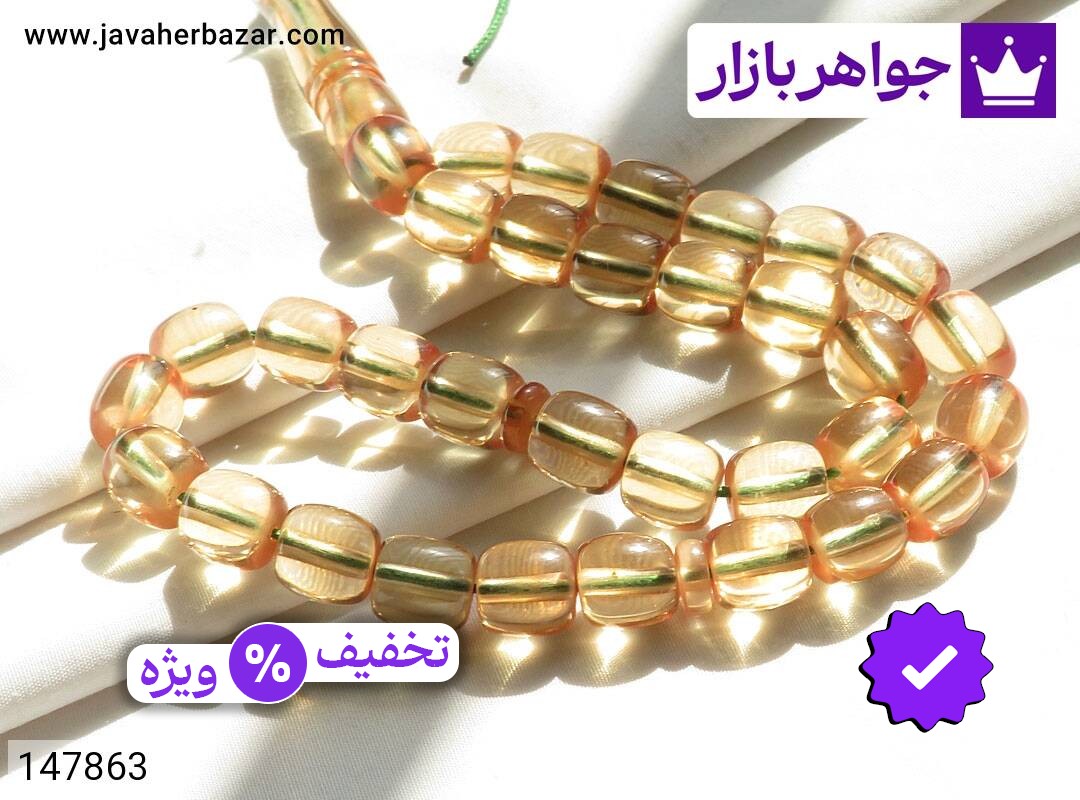 تسبیح سندلوس رنگ هلویی خوش دست 33 دانه