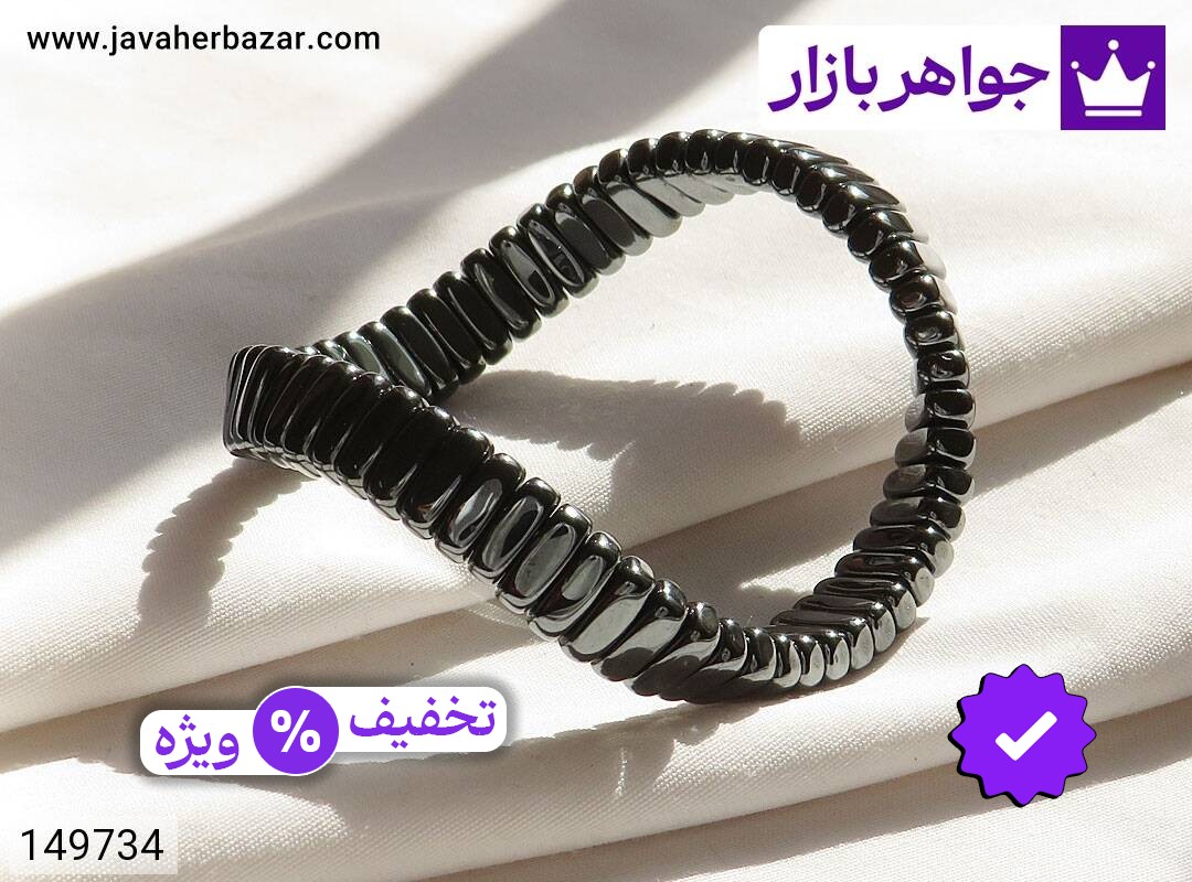 دستبند سنگ حدید حالت کشی کاری جدید و جذاب