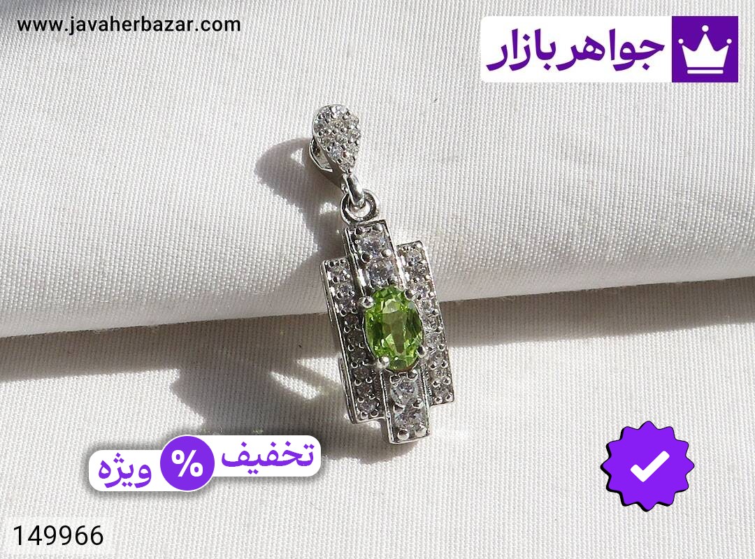 مدال نقره زبرجد طرح شمیم زنانه