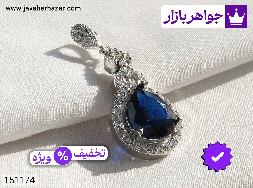 مدال نقره یاقوت سنتاتیک زنانه