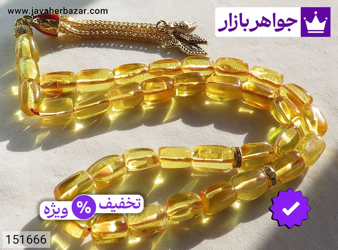 تسبیح کهربا بولونی لهستان 33 دانه ارزشمند