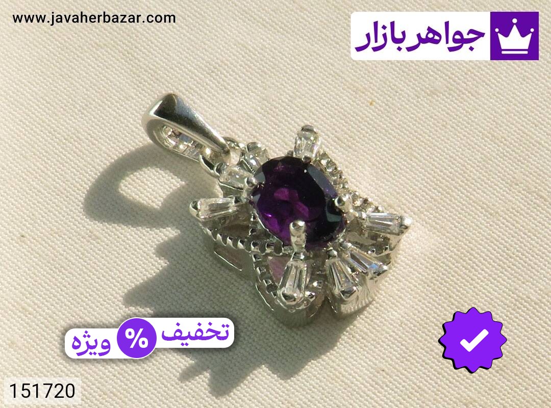 مدال نقره آمتیست طرح درسا زنانه