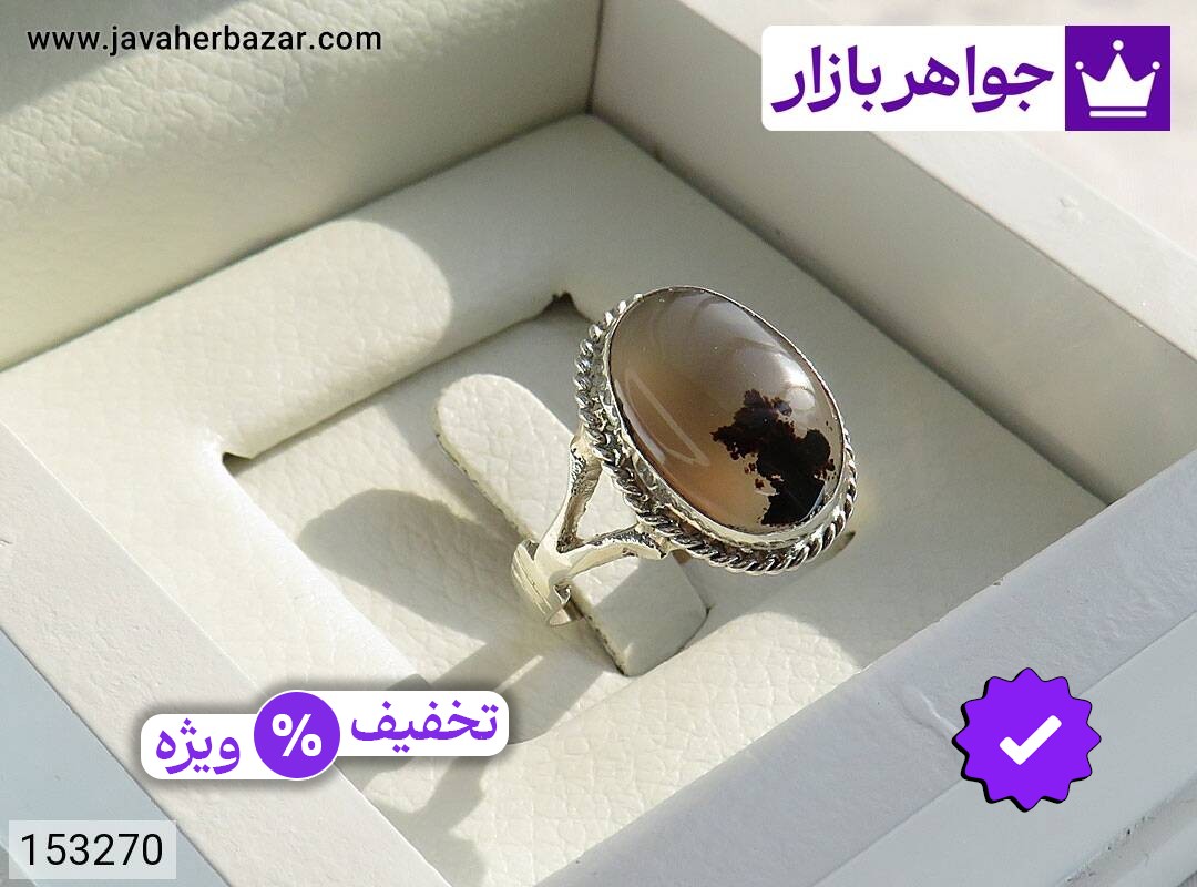 انگشتر نقره عقیق شجر