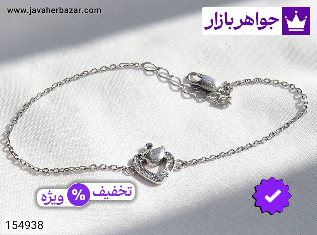 دستبند نقره طرح قو زنانه