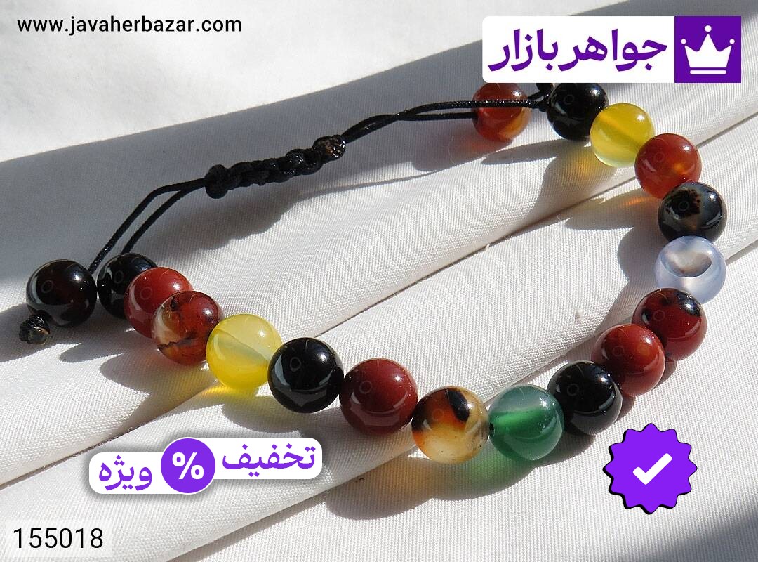 دستبند سنگی عقیق ام البنین زنانه
