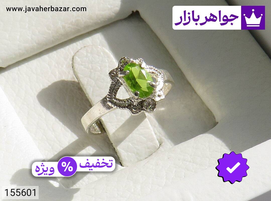 انگشتر نقره زبرجد سنتاتیک بچه گانه