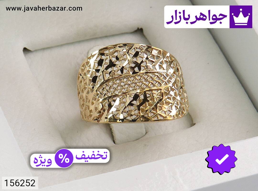 انگشتر طلاروس جذاب زنانه