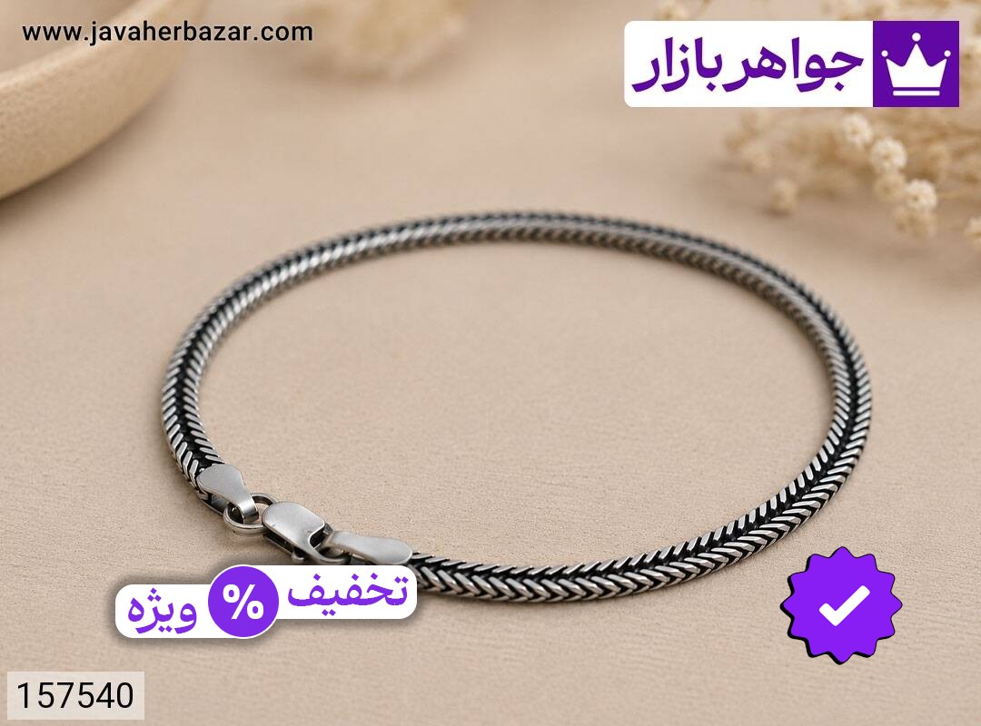 دستبند نقره زیبا مردانه