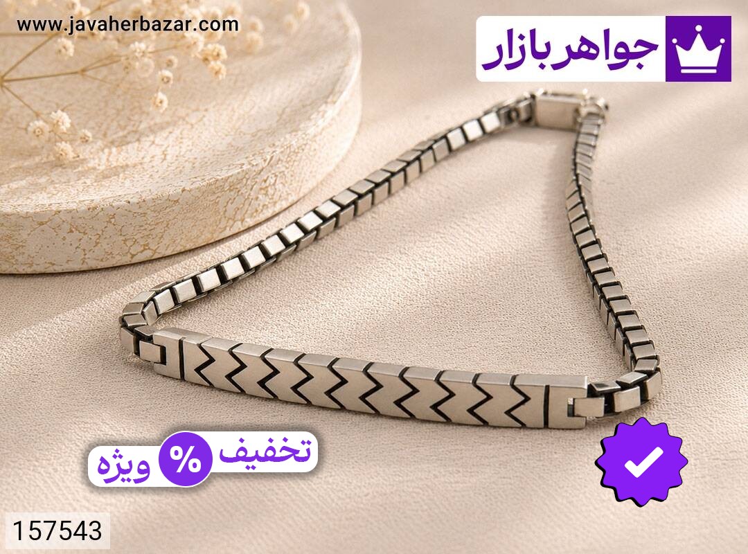 دستبند نقره لوکس مردانه ایتالیایی