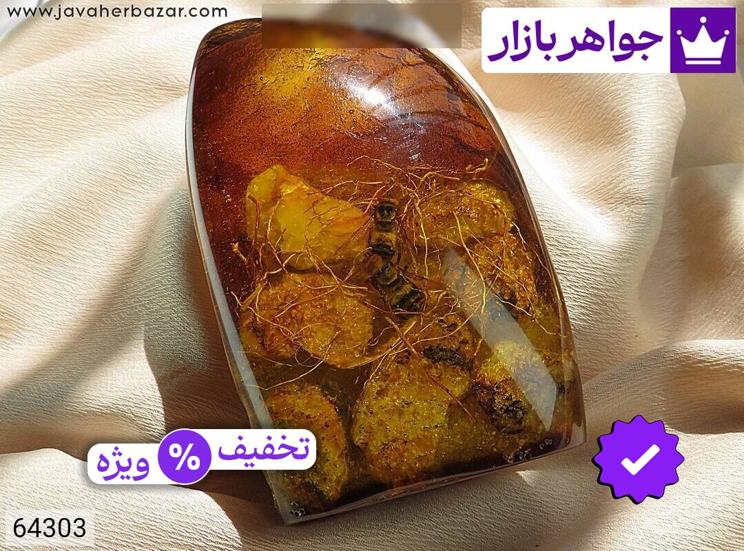 تندیس رزین طرح کهربا حشره ای
