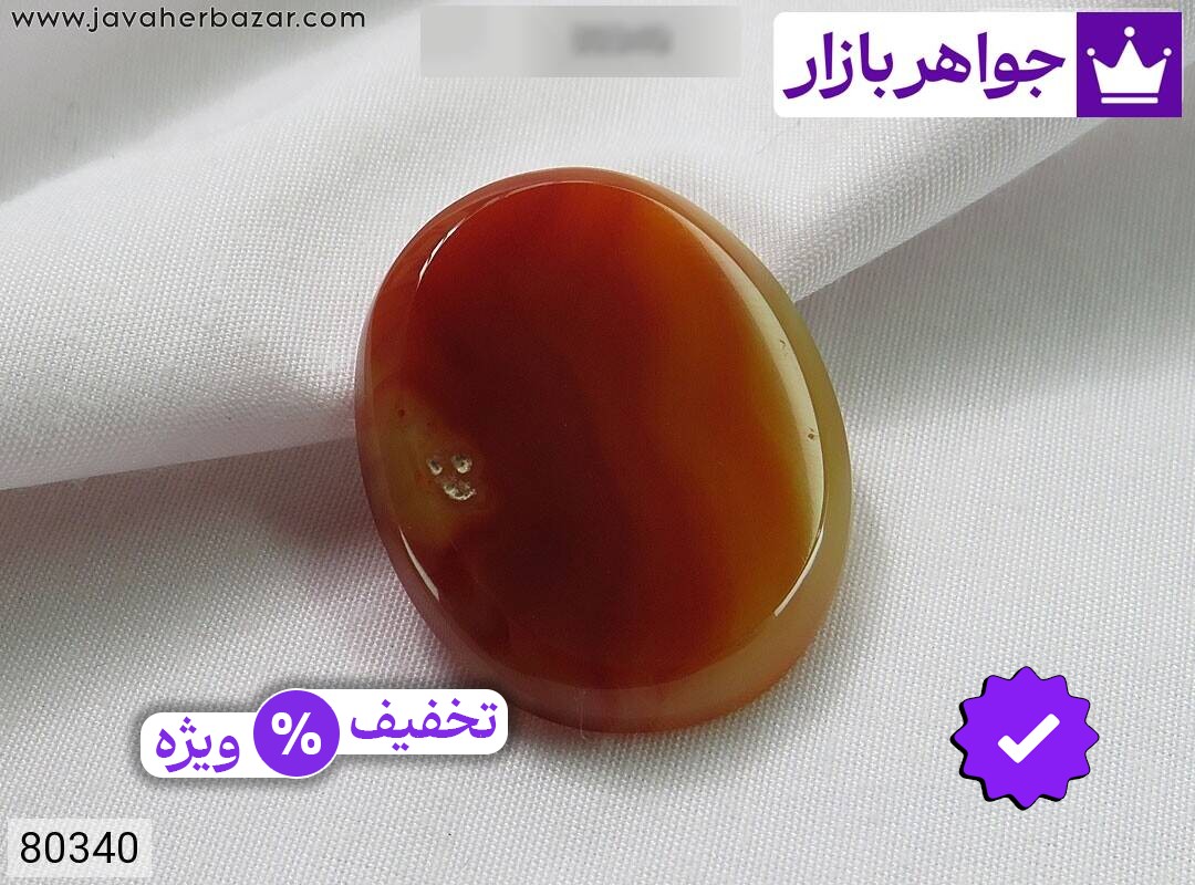 نگین عقیق قهوه ای زیبا