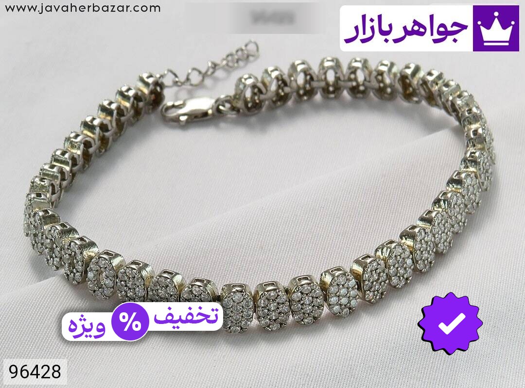 دستبند نقره طرح مارال زنانه