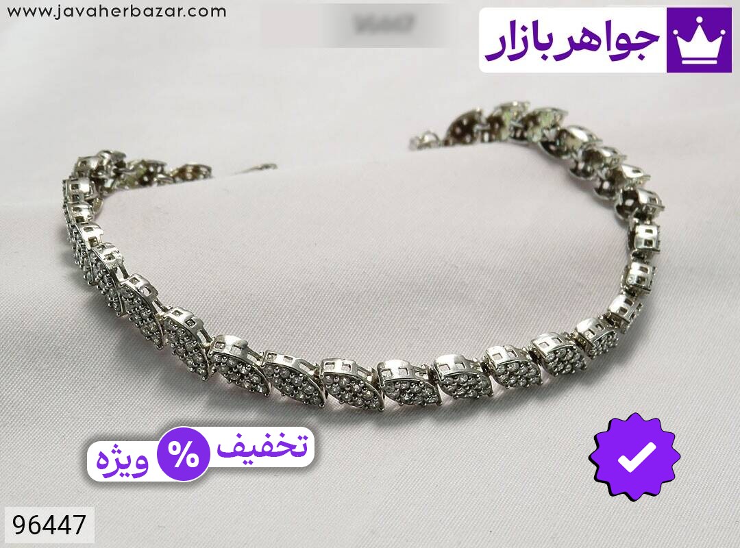 دستبند نقره طرح نازنین زنانه
