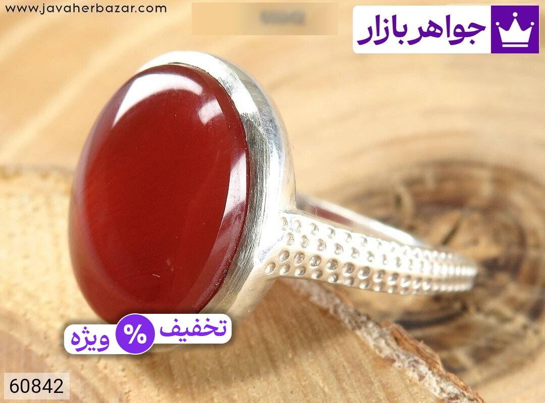 عکس انگشتر عقیق سرخ قرمز زنانه