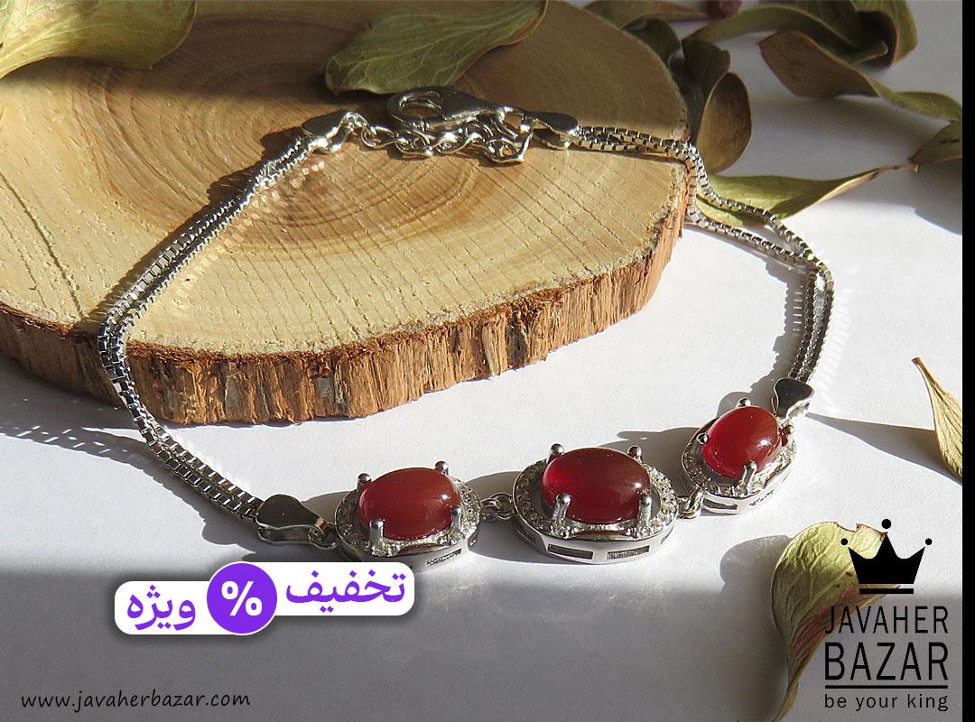 عکس دستبند عقیق خراسان سرخ قرمز عکس دستبند عقیق خراسان سرخ قرمز