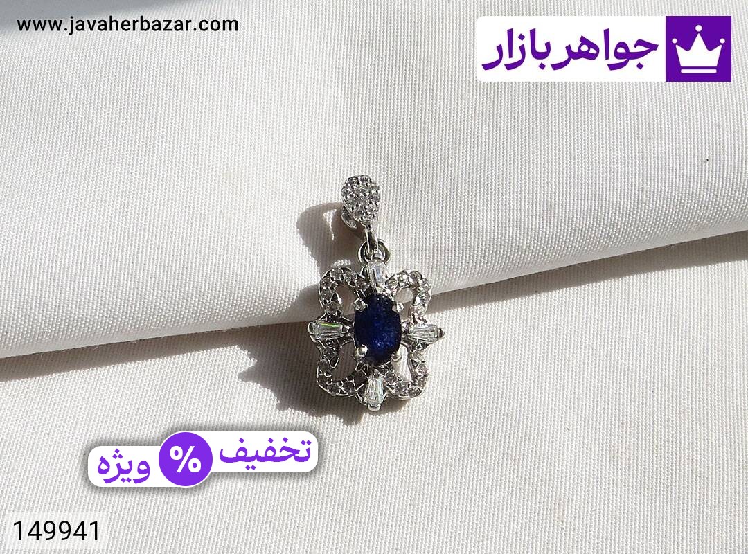 عکس گردنبند یاقوت آبی زنانه