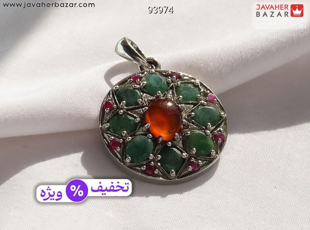 عکس آویز زمرد آفریقایی مردانه عکس آویز زمرد آفریقایی مردانه