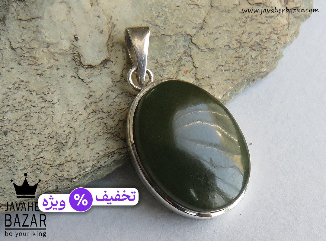 عکس آویز یشم یمن سبز مردانه عکس آویز یشم یمن سبز مردانه