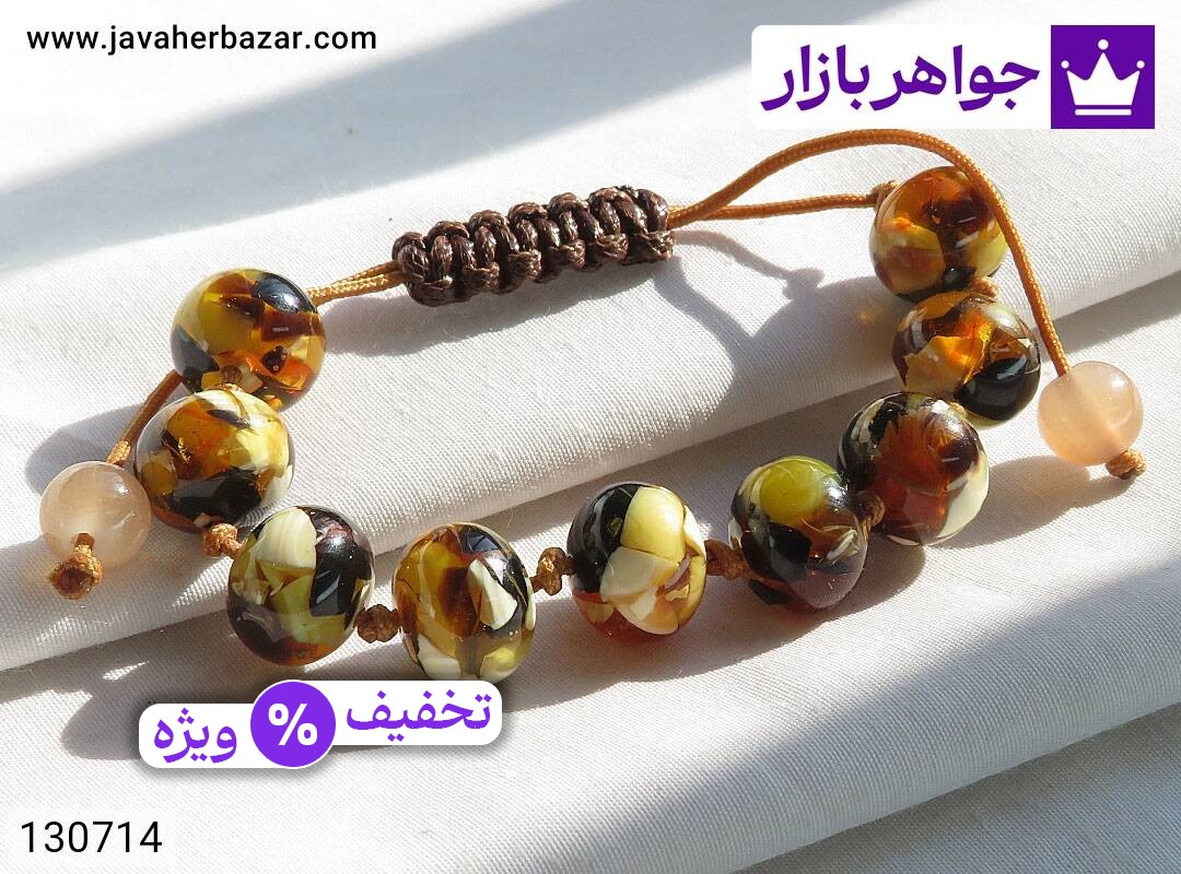 عکس دستبند کهربا زنانه