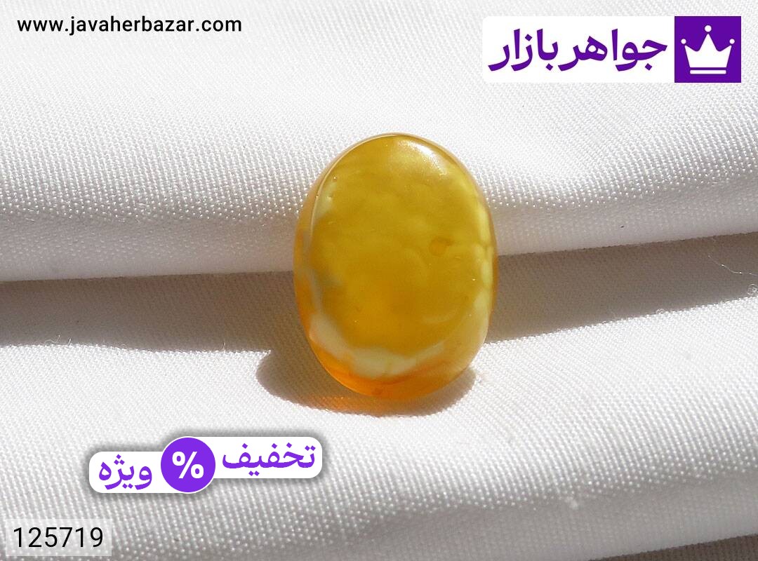 عکس نگین کهربا زرد