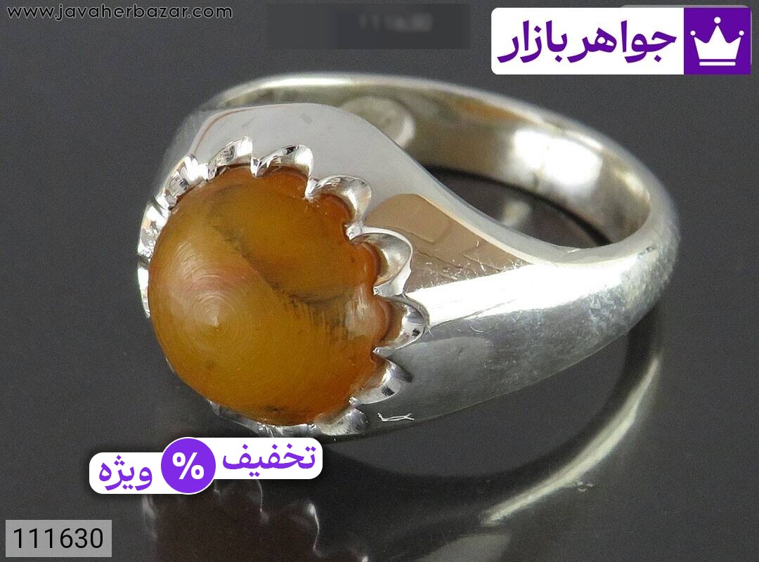 عکس انگشتر کهربا مردانه