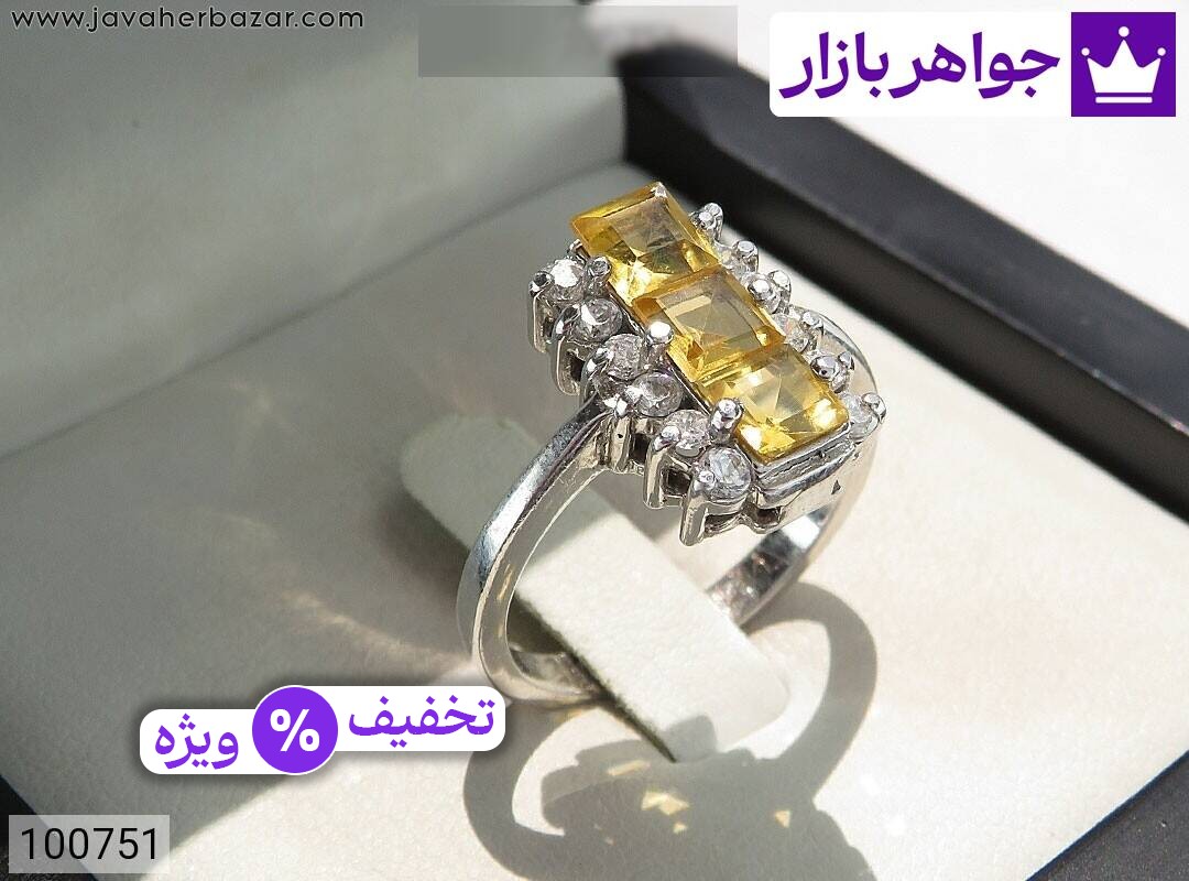 عکس انگشتر سیترین زنانه