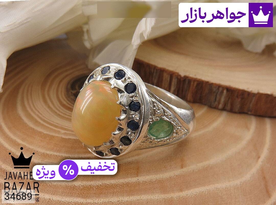 عکس انگشتر اپال مردانه