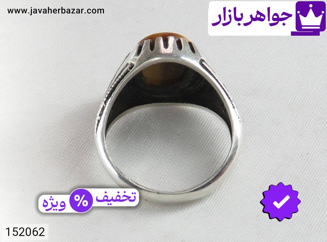تصویر 3 انگشتر چشم ببر قهوهای با ضمانت اصالت جواهربازار عکس 3 انگشتر چشم ببر قهوهای اصل جواهربازار – مدل منتخب و موجود برای خرید