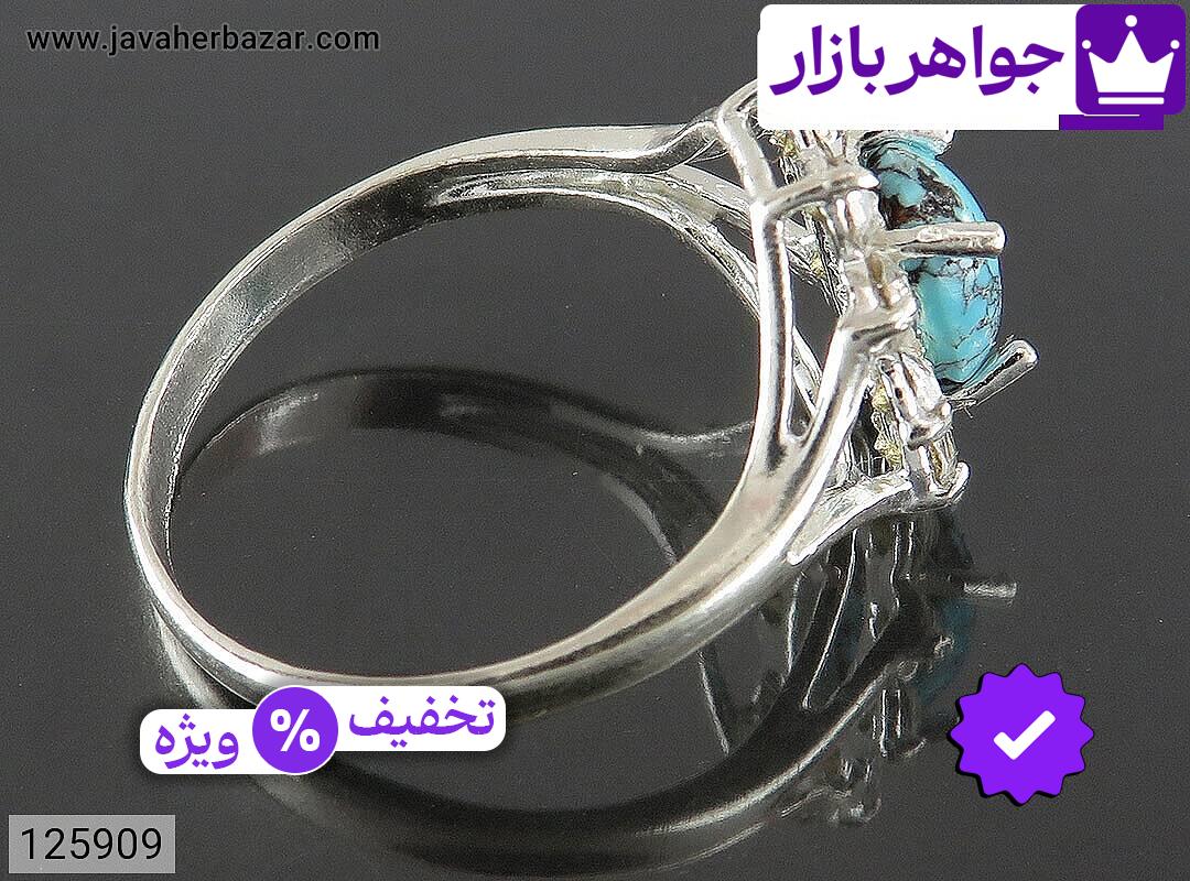 تصویر 2 انگشتر فیروزه با ضمانت اصالت جواهربازار عکس 2 انگشتر فیروزه اصل جواهربازار – مدل منتخب و موجود برای خرید