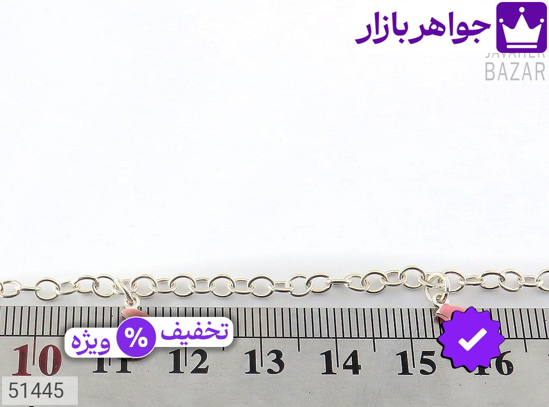 تصویر 3 پابند صورتی با ضمانت اصالت جواهربازار عکس 3 پابند صورتی اصل جواهربازار – مدل منتخب و موجود برای خرید
