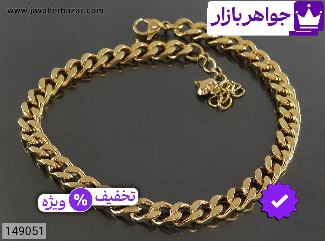تصویر 1 پابند استیل با ضمانت اصالت جواهربازار عکس 1 پابند استیل اصل جواهربازار – مدل منتخب و موجود برای خرید