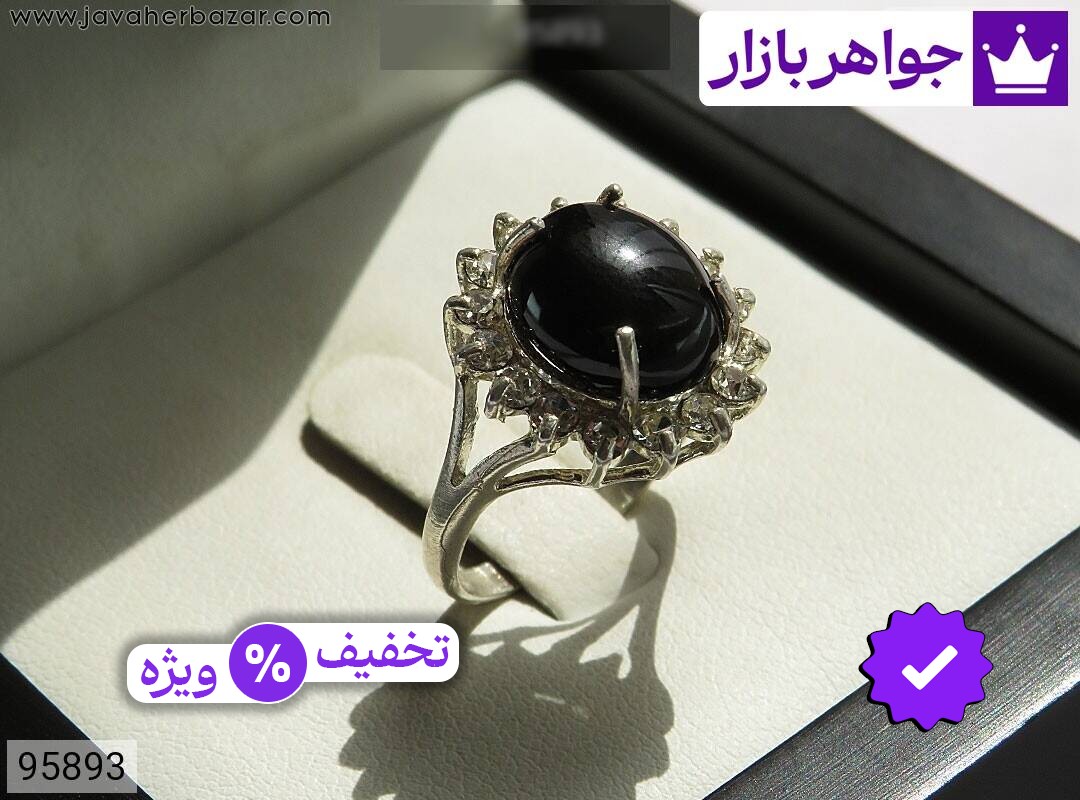 عکس و مدل انواع انگشتر عقیق سیاه زنانه با بالاترین کیفیت بهترین قیمت اصل ضمانت 99ساله شناسنامه فاکتور انگشترعقیقسیاهزنانه