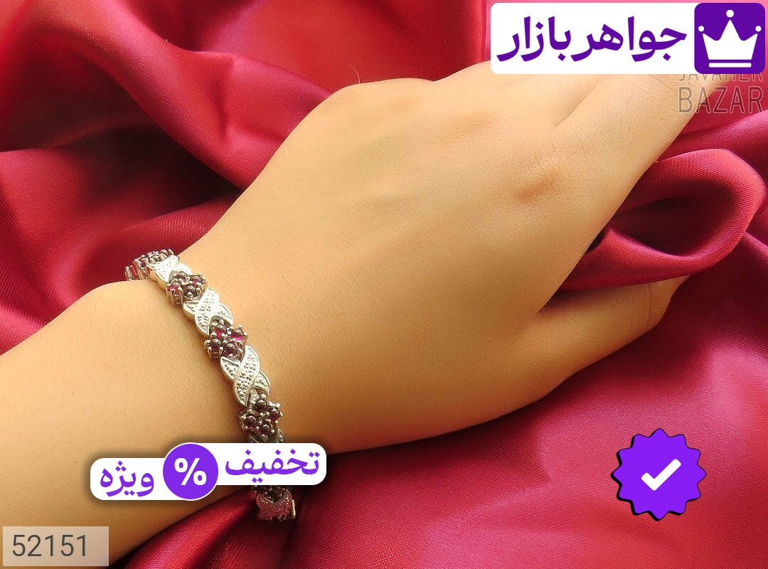 تصویر 4 دستبند یاقوت با ضمانت اصالت جواهربازار عکس 4 دستبند یاقوت اصل جواهربازار – مدل منتخب و موجود برای خرید